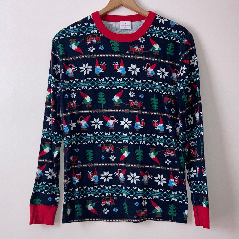 Hanna Andersson Gnome Sweet Gnome Long John Top Unisex Size Medium